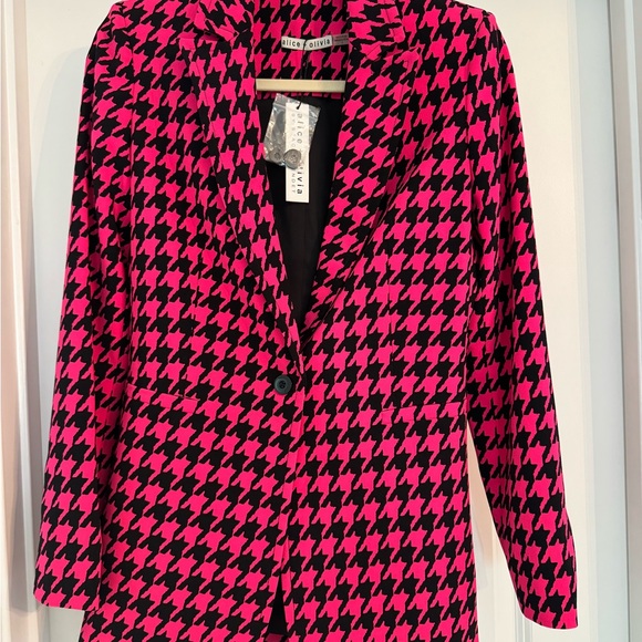 Alice & Olivia Breann Houndstooth Blazer - 150th Anniversary for Bloomingdale’s - Picture 9 of 12